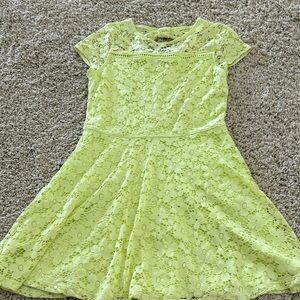 Abercrombie Kids Lace Dress in Bright Yellow